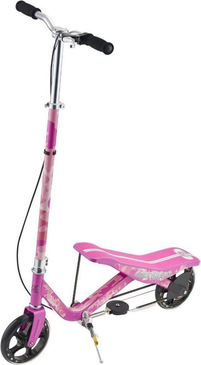 Rockboard RBX - Step Met Aandrijvingsmechanisme - Stoere Step Met Remmen Voor Kinderen En Volwassenen Vanaf 6 Jaar - Cool Design - Aangedreven Scooter - Groen Camouflage