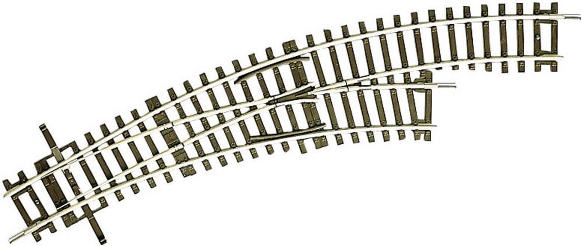 H0 Roco RocoLine (zonder ballastbed) 42465 Gebogen wissel, Rechts R2/R3, handbediening 30 °