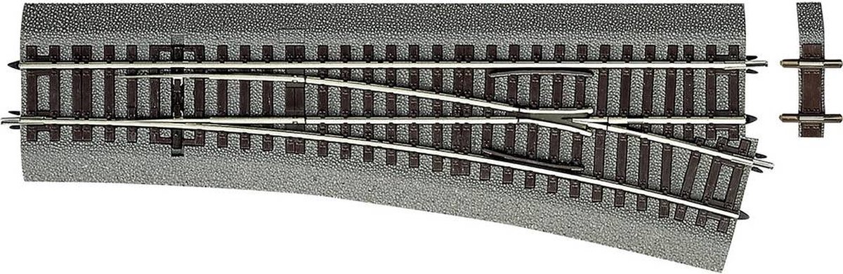 H0 RocoLine (met ballastbed) 42533 Wissel, Rechts WR15 incl. Polarisatie 15 ° 230 mm