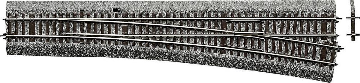 H0 RocoLine (met ballastbed) 42581 Wissel, Rechts WR10 voor handbediening 10 ° 345 mm