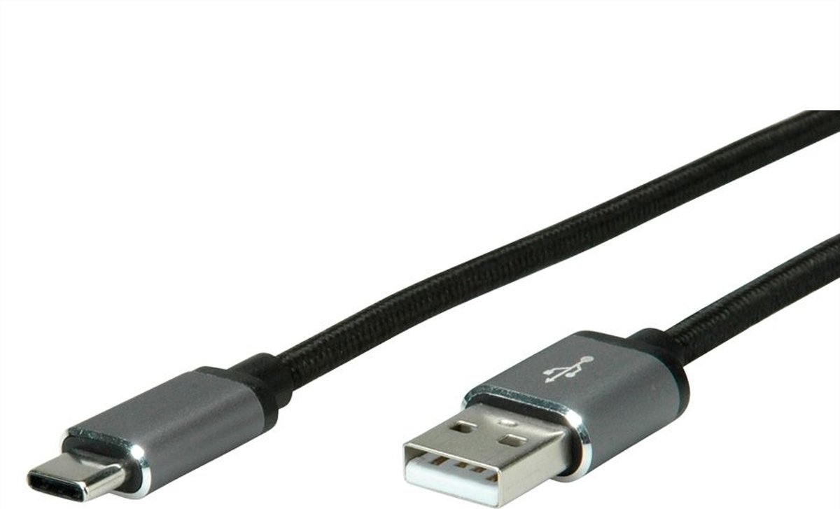 ROLINE 11029029 USB-kabel 3 m USB A USB C Mannelijk Zwart, Zilver