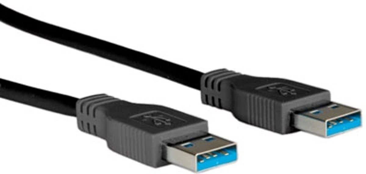 Rotronic 11.02.8970 1.8m USB A USB A Mannelijk Mannelijk Zwart USB-kabel