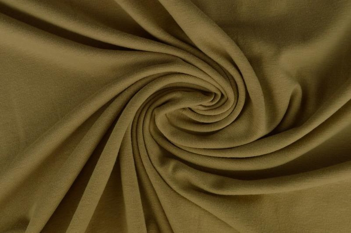 Katoen tricot stof - Beige - 10 meter