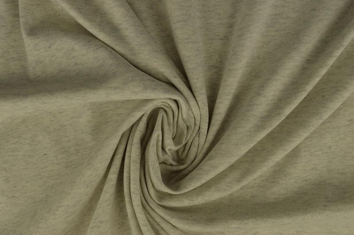 Katoen tricot stof - Lichtgrijs melange - 10 meter