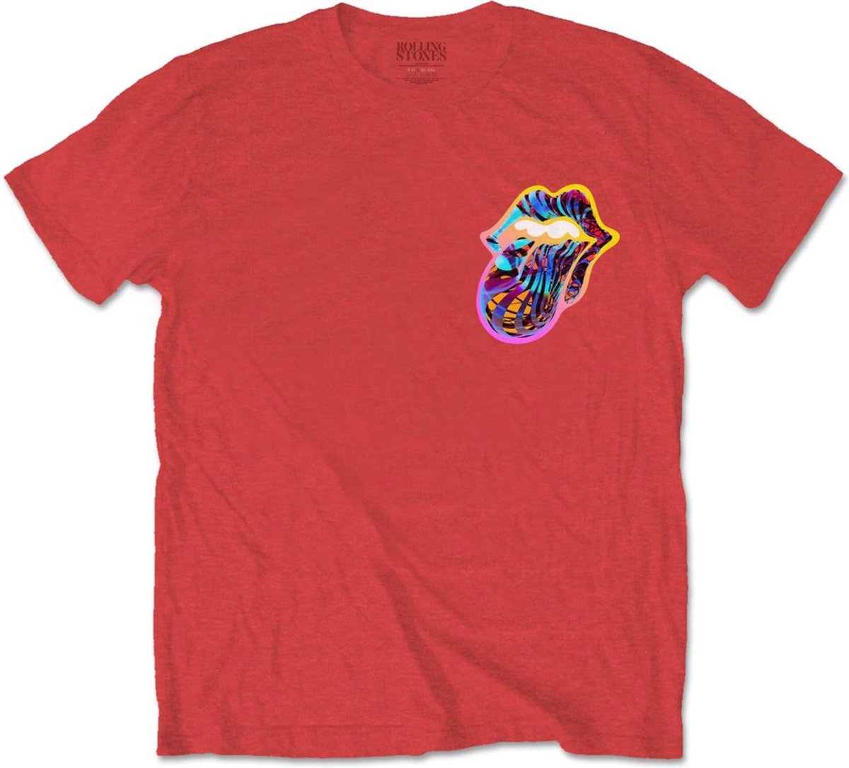 The Rolling Stones Heren Tshirt -2XL- Sixty Gradient Text Rood