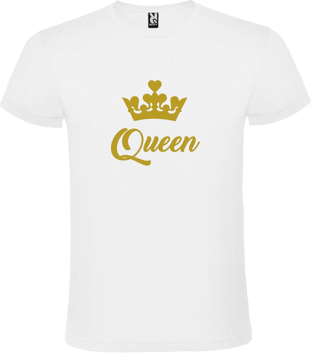 Wit  T shirt met  print van 