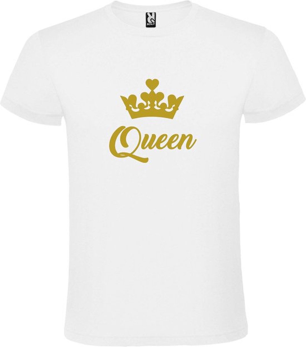 Wit T shirt met print van 