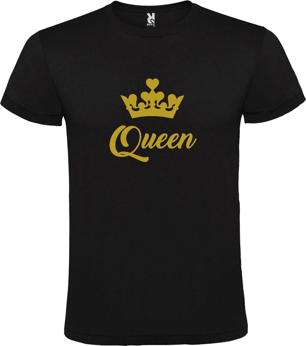 Zwart  T shirt met  print van 