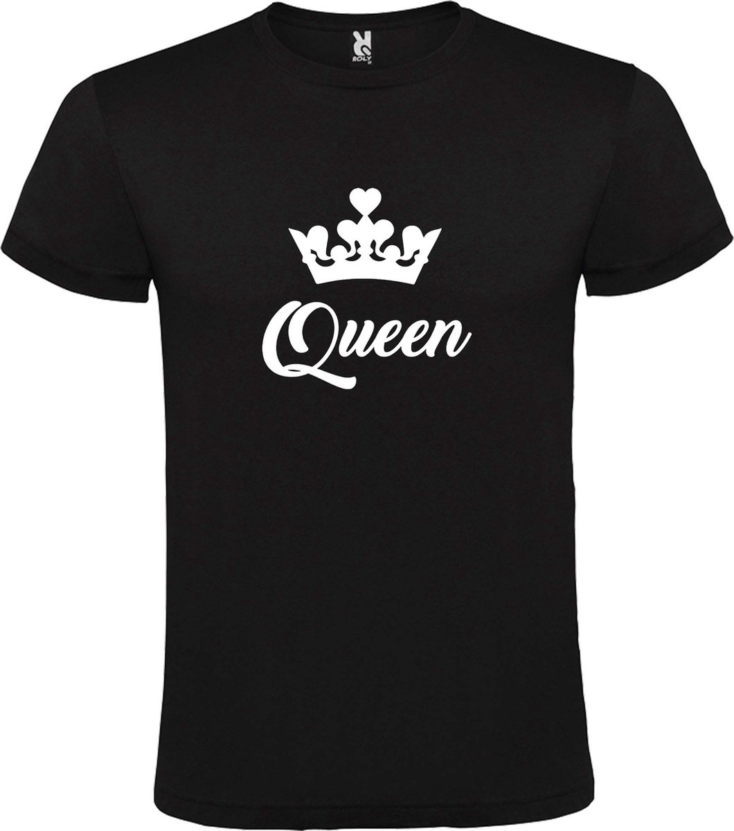 Zwart  T shirt met  print van 