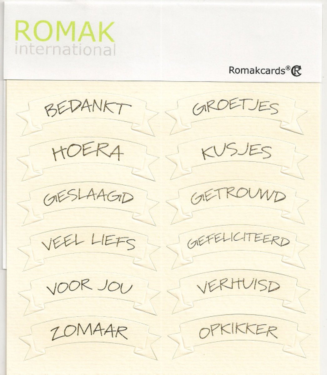 Romak cards Tekst Goud-Wit (K5-313-210)