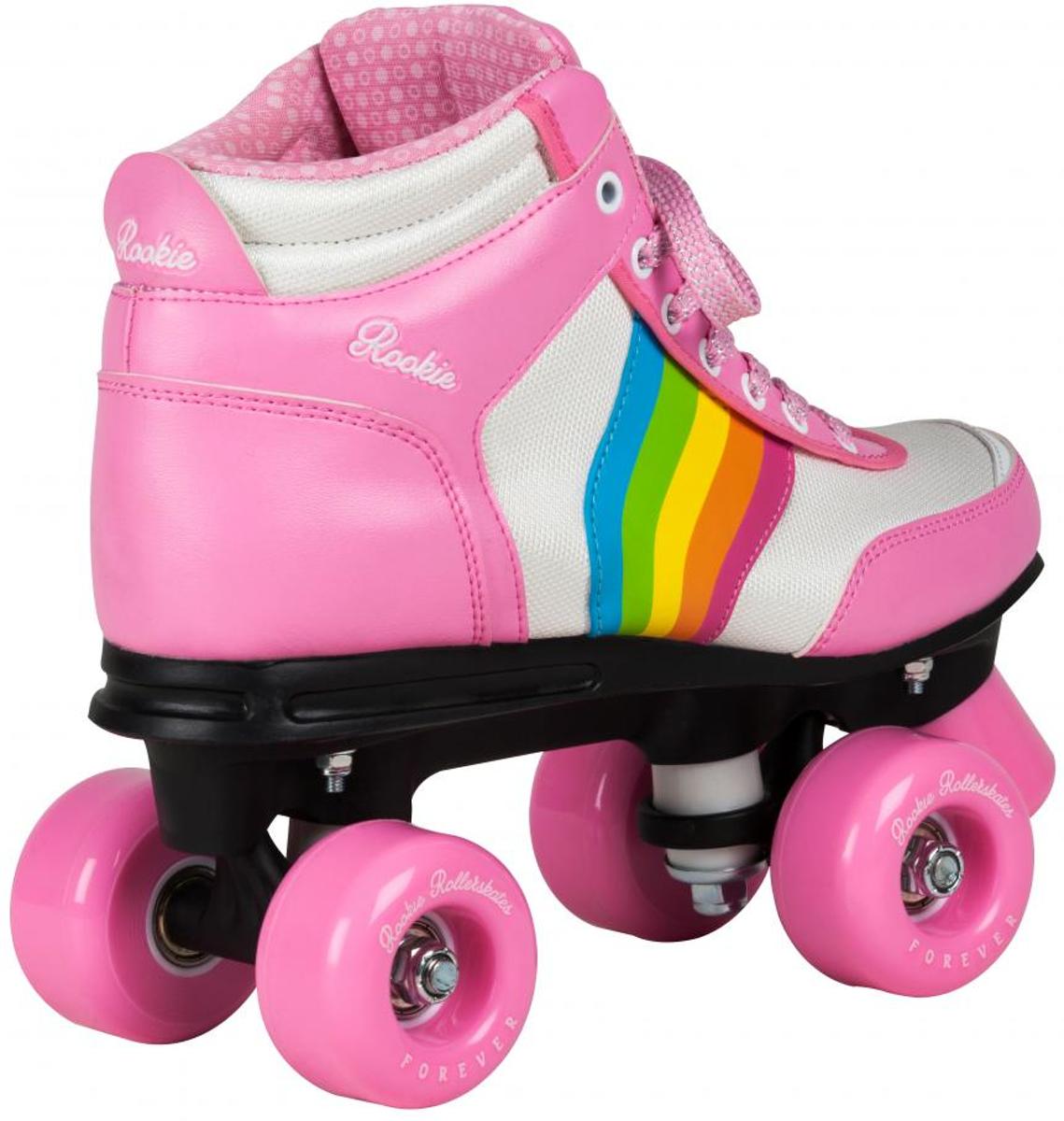 Rookie Forever V2 Rollerskate in Roze met Regenboog -37