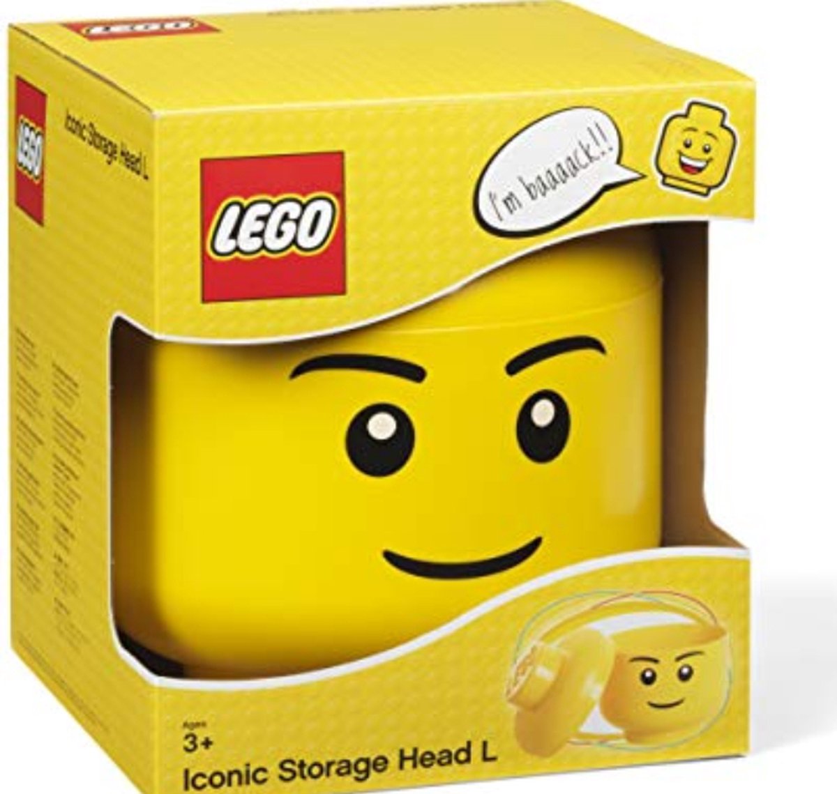  , Lego Storage Heads Stackable Storage Container - Buildable Organizational Bins for Kid’s Toys and Accessories - 6.30 x 6.30 x 7.28in - Small, Silly, Holds 250 Bricks