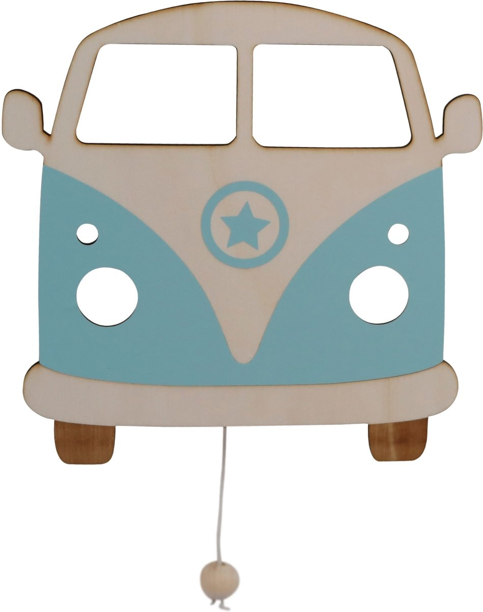 Houten muziekdoosje baby Retro Bus mint - Mozarts lullaby - Roozje