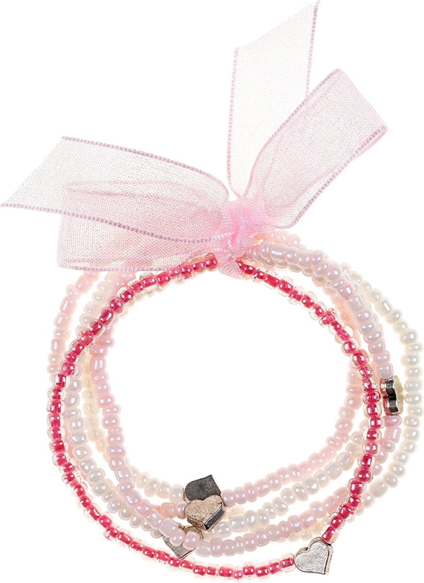 Rose & Romeo Souza Armband Mare, 5 strengen roze-gebroken wit (1 stuk)