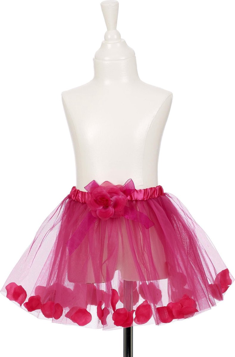 Rose & Romeo Souza Liz rok met bloem, fuchsia (4 jaar), rok lengte 28 cm