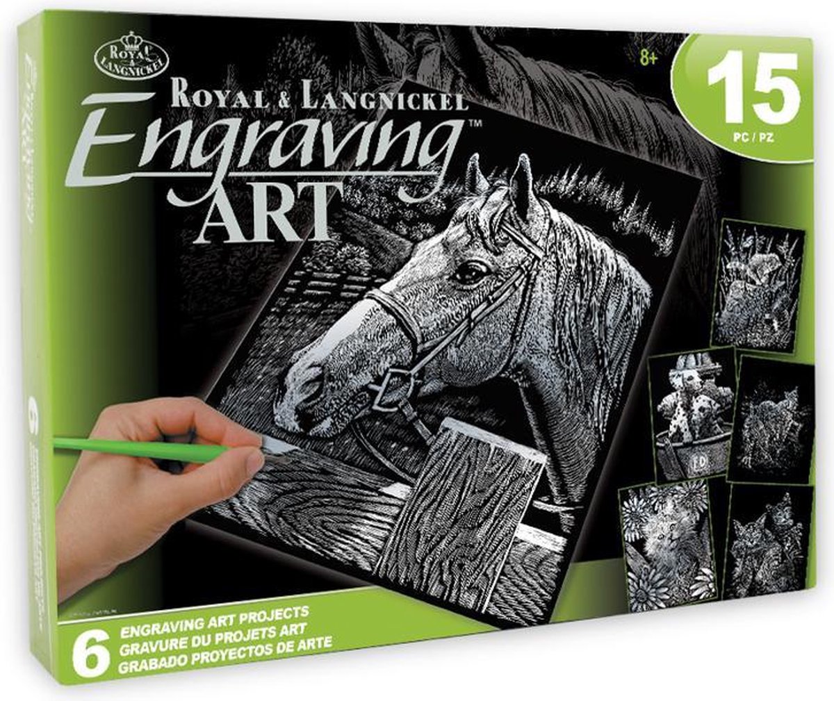 AVS-SIL205 Engraving Art Activity Set - 6 Projects SILVER EA BOX SET