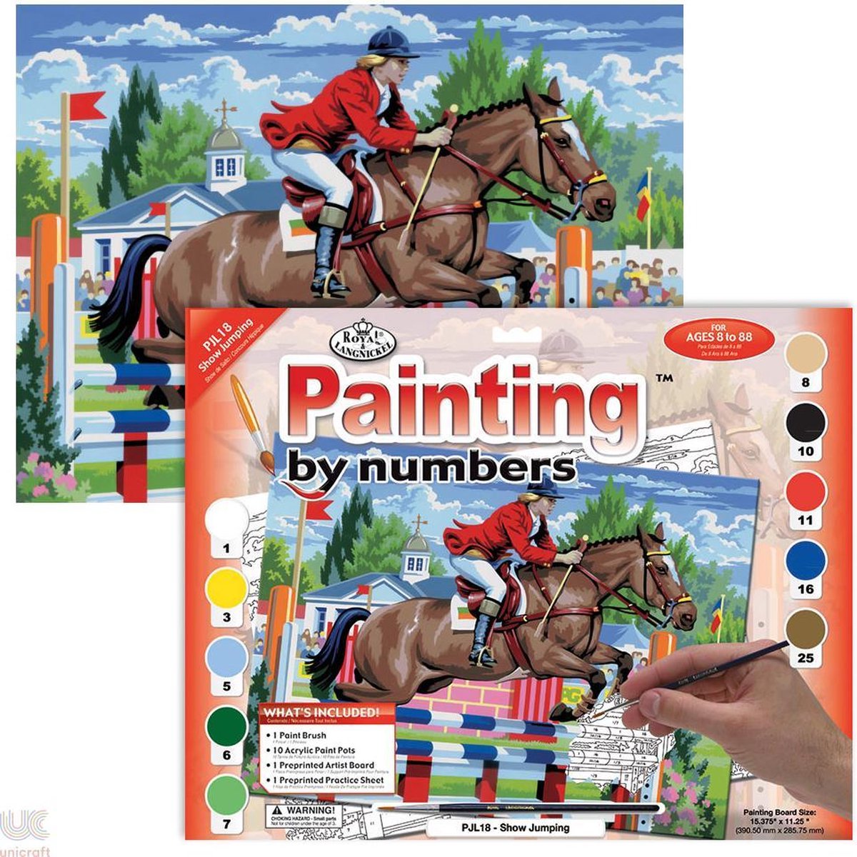 Schilderen op nummer - Paint by numbers - Junior - Show jumping