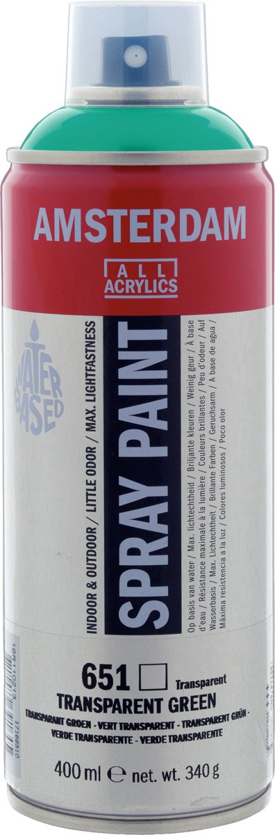 Amsterdam acrylspray 400 ml 651 transparantgroen