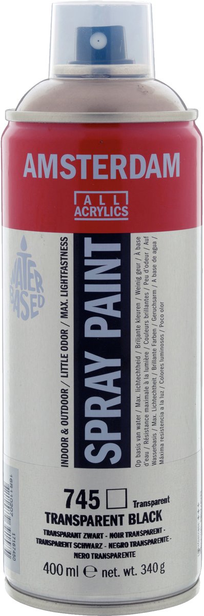 Amsterdam acrylspray 400 ml 745 transparant zwart