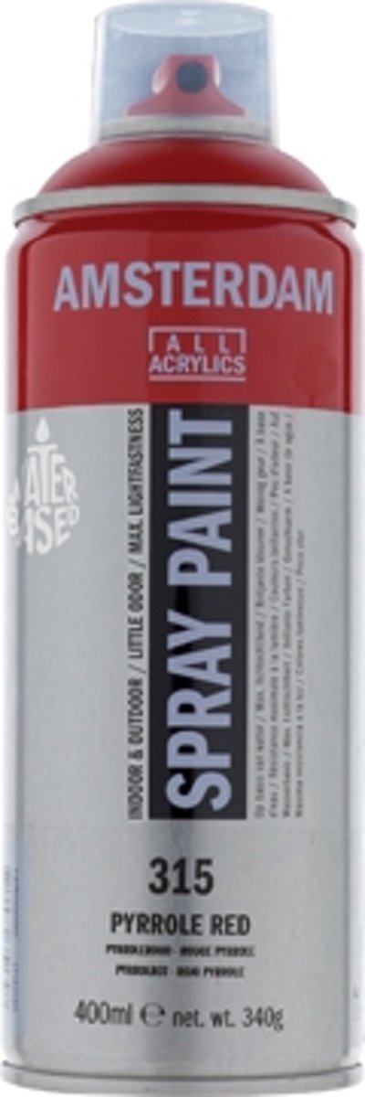 Amsterdam acrylspray 400 ml pyrrolerood