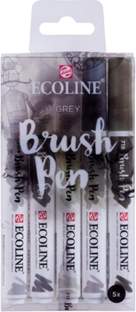 Ecoline brushpen set 5 