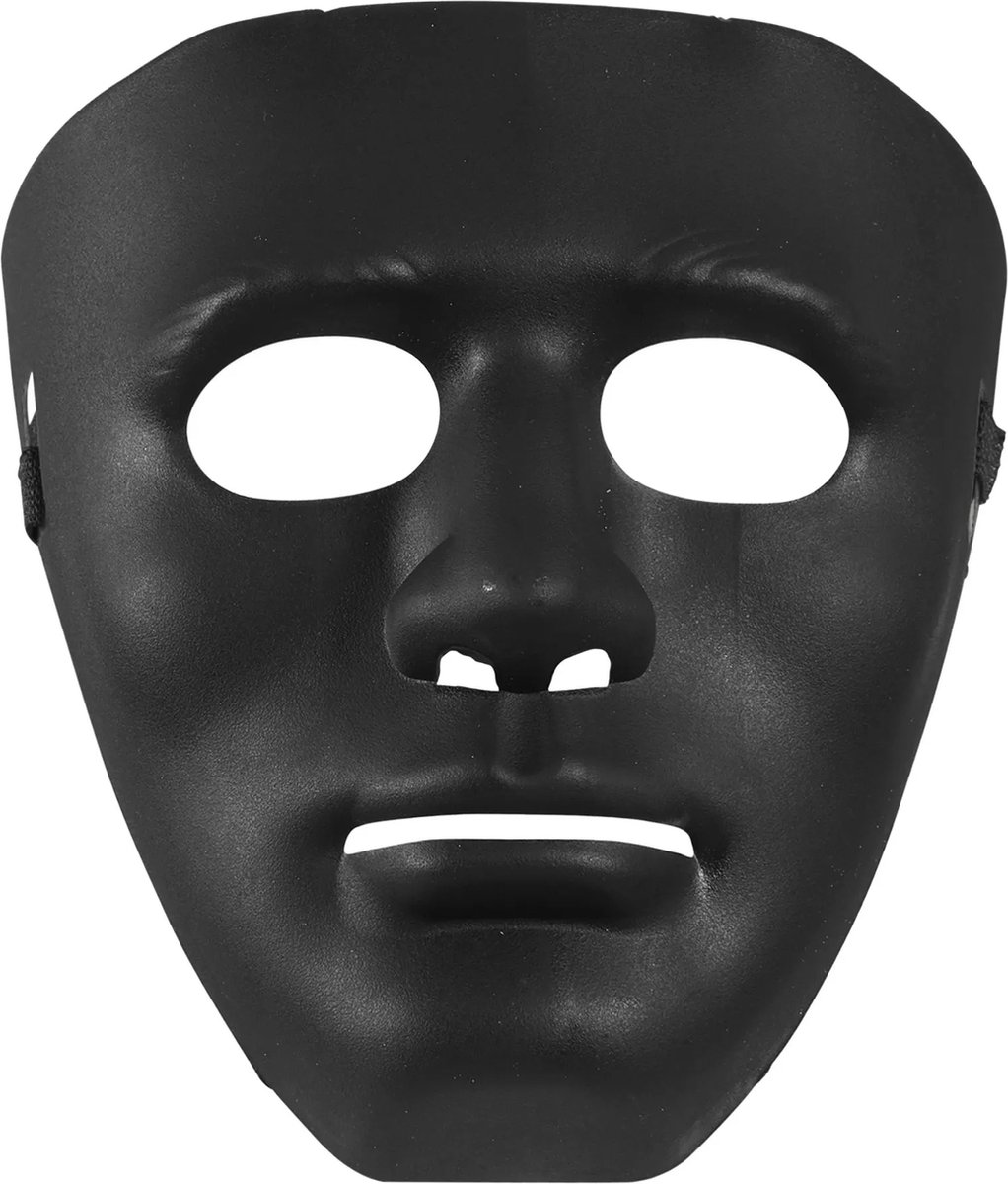 Zwart Masker - Halloween - Carnaval - Anonymous - Verkleedkleding - Boef - Mat Zwart