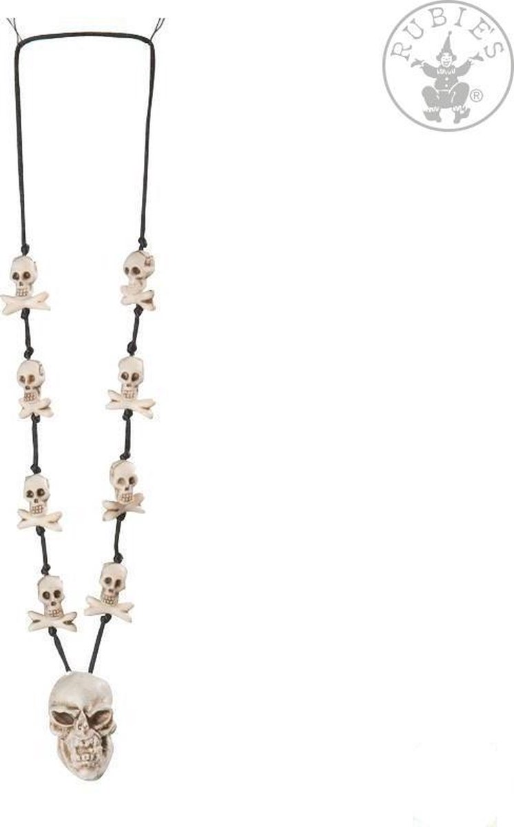 Halloween Piraten Doodskop Ketting 58 cm