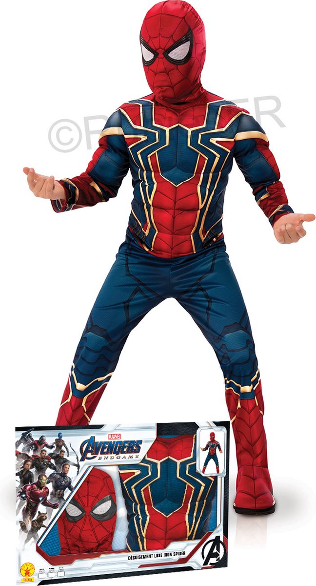 IRON-SPIDER END GAME - verkleedkleding 7/8 jaar