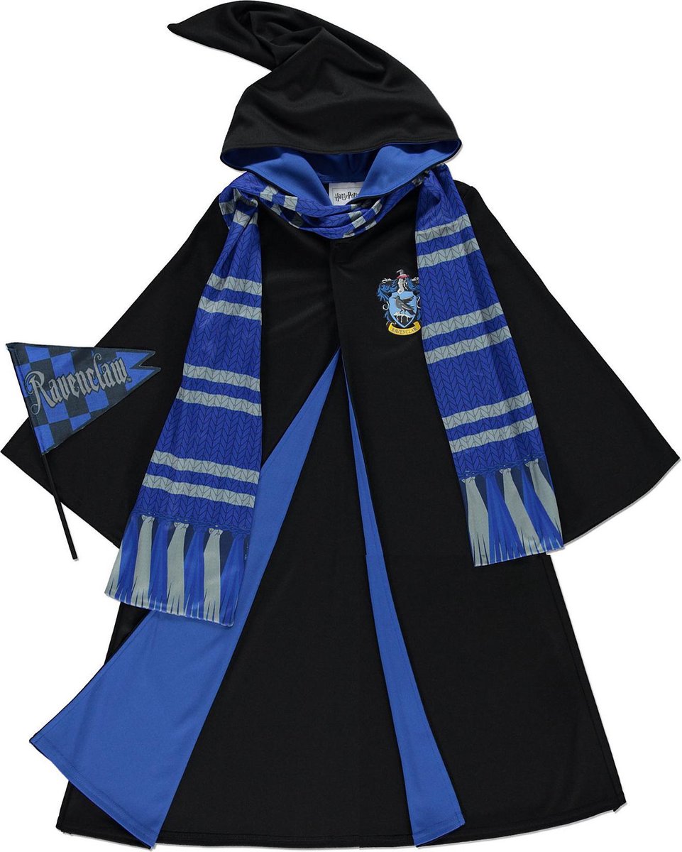 Ravenklauw kostuum Harry Potter cape jas met sjaal en vlag