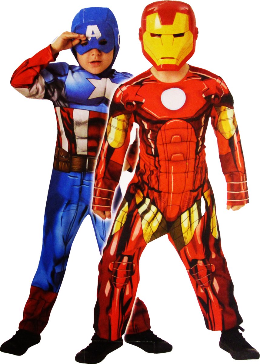 Reversible deluxe Capt. America/Iron Man - Child