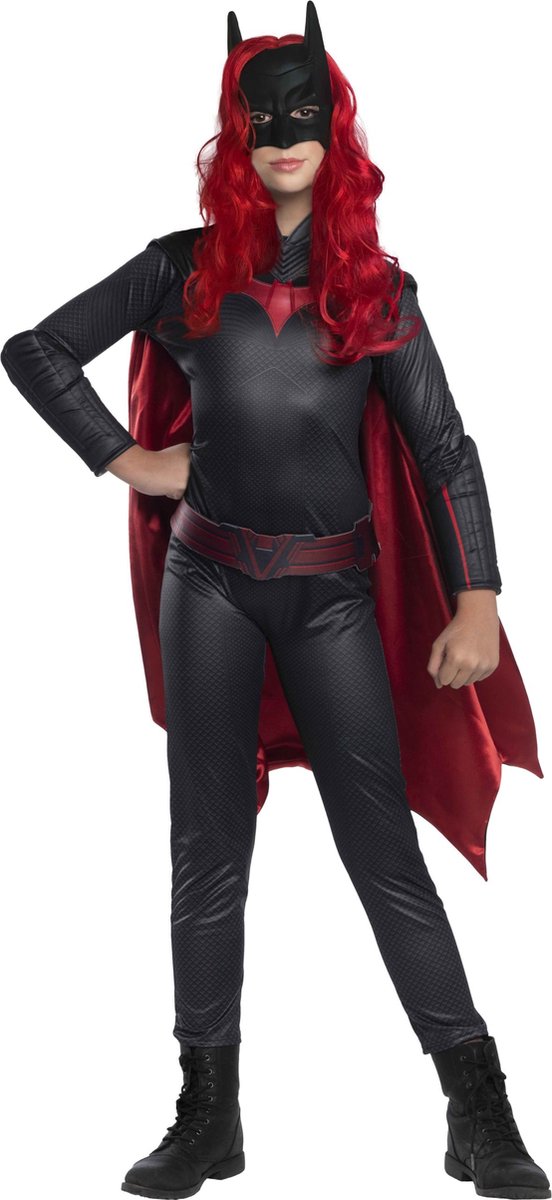 Rubies - Batgirl & Batwoman & Catwoman Kostuum - Batwoman Kostuum Meisje - rood,zwart - Maat 116 - Halloween - Verkleedkleding