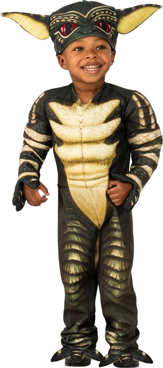   - Gremlins Kostuum - Stripe De Gremlin Kind Kostuum - Geel, Groen - Maat 86 - Halloween - Verkleedkleding