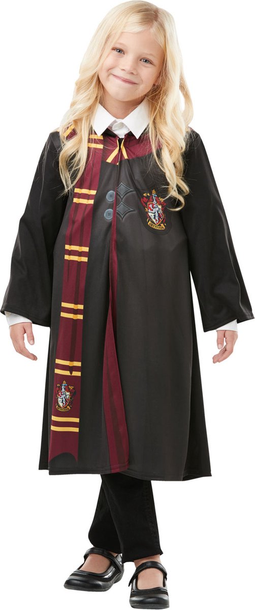 Rubies - Harry Potter Kostuum - Gryffindor Mantel Kostuum Kind - rood,geel,zwart - Maat 116 - Carnavalskleding - Verkleedkleding