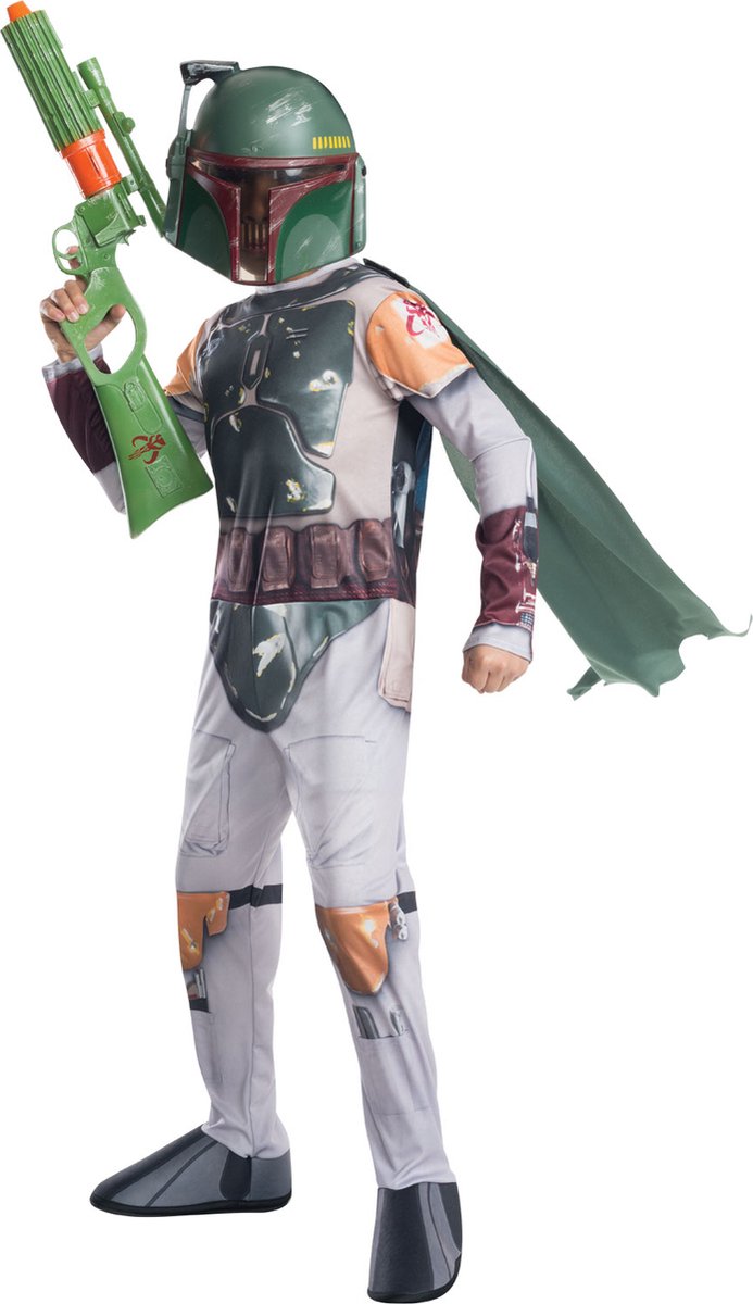   - Star Wars Kostuum - Boba Fett Kostuum Jongen - groen,bruin,grijs - Maat 116 - Carnavalskleding - Verkleedkleding