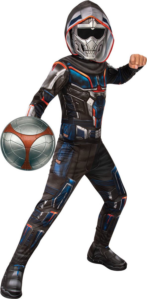   - The Avengers Kostuum - Task Master Kostuum Kind - zwart,zilver,multicolor - Maat 128 - Carnavalskleding - Verkleedkleding