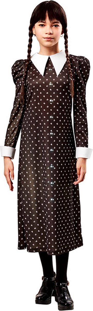   - Wednesday lange jurk volwassen (maat XL) - Carnaval - Wednesday Addams kostuum - Wednesday jurk