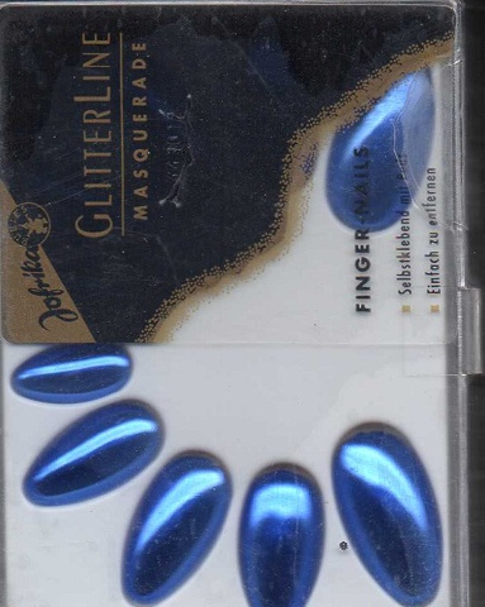 Rubies - metallic nagels - blauw 10 stuks