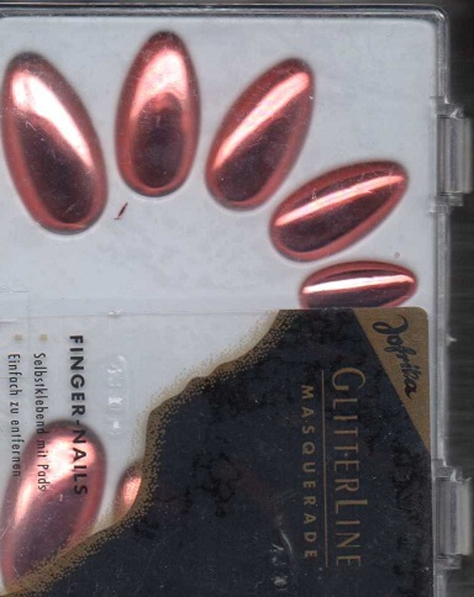 Rubies - metallic nagels - roze 10 stuks