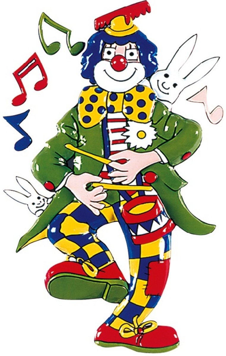   Carnavalsdecoratie Clown 45 X 80 Cm