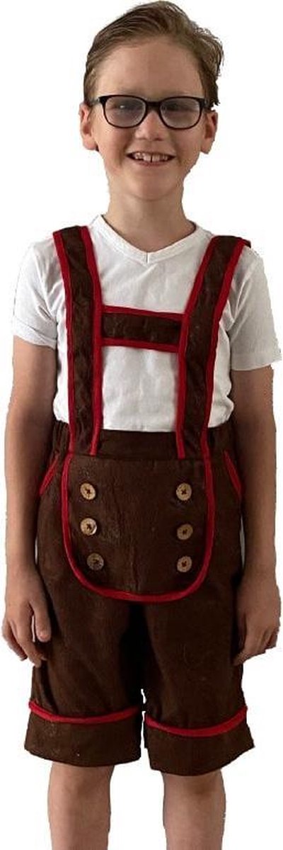 Rubies Lederhosen Tiroler Junior Polyester Bruin/rood Maat 116