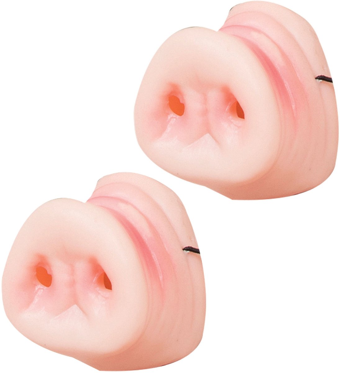   Nep varkensneus - 2x - roze - pvc - voor volwassenen - Carnaval verkleed accessoires