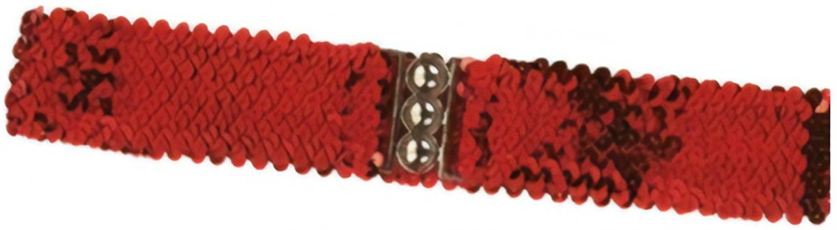 Rubies Riem Met Pailletten Dames 60 Cm Rood