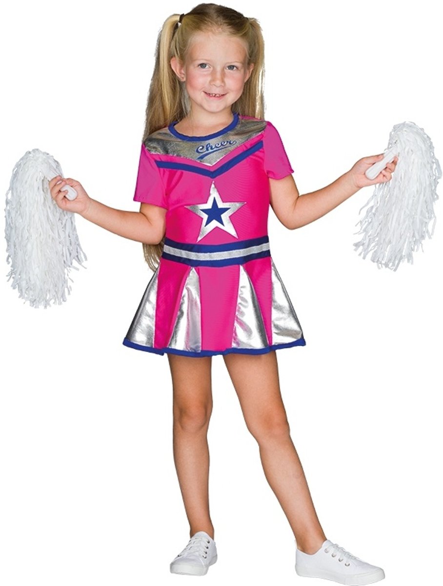   Verkleedkostuum Cheerleader Meisjes Roze Maat 164