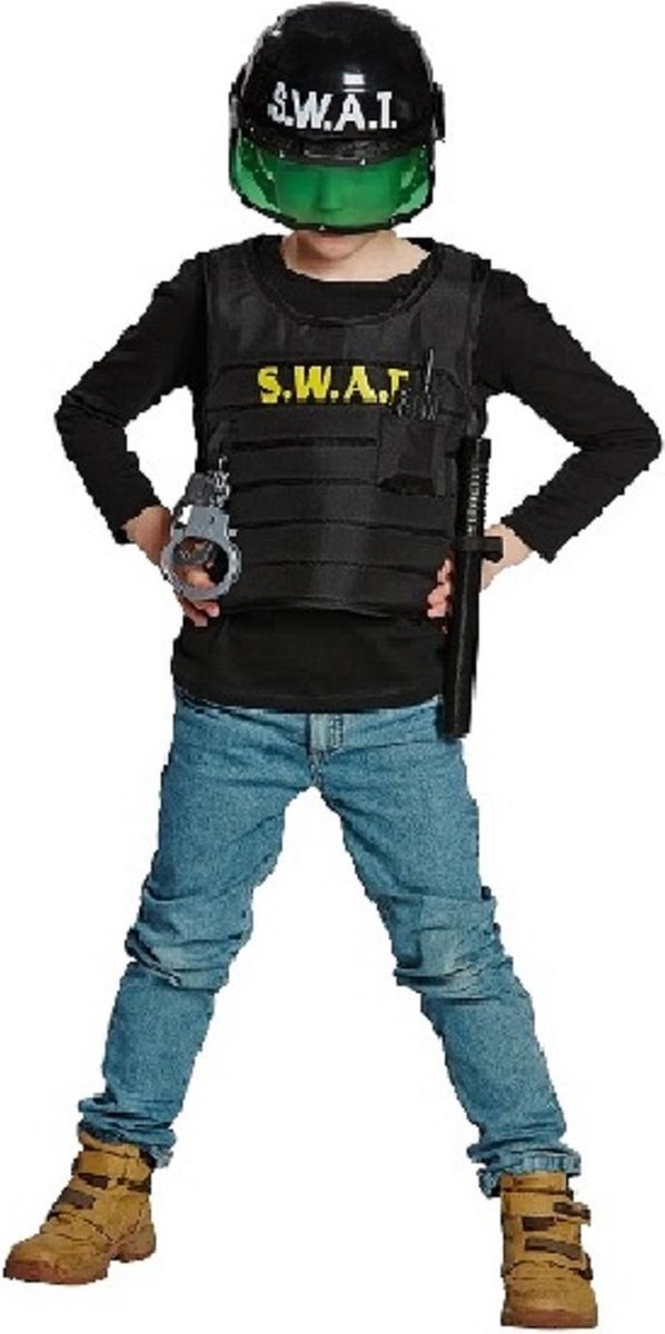 S.W.A.T. Vest kind 4 delig maat 128