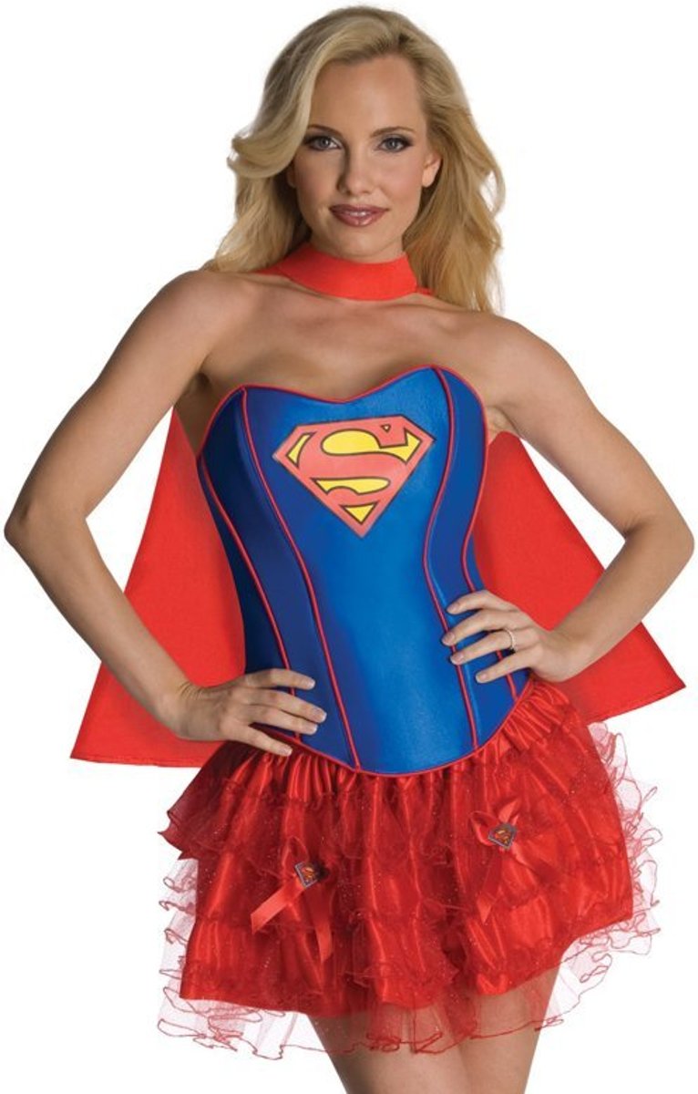 Supergirl Corset Dress Adult - S - 34/36