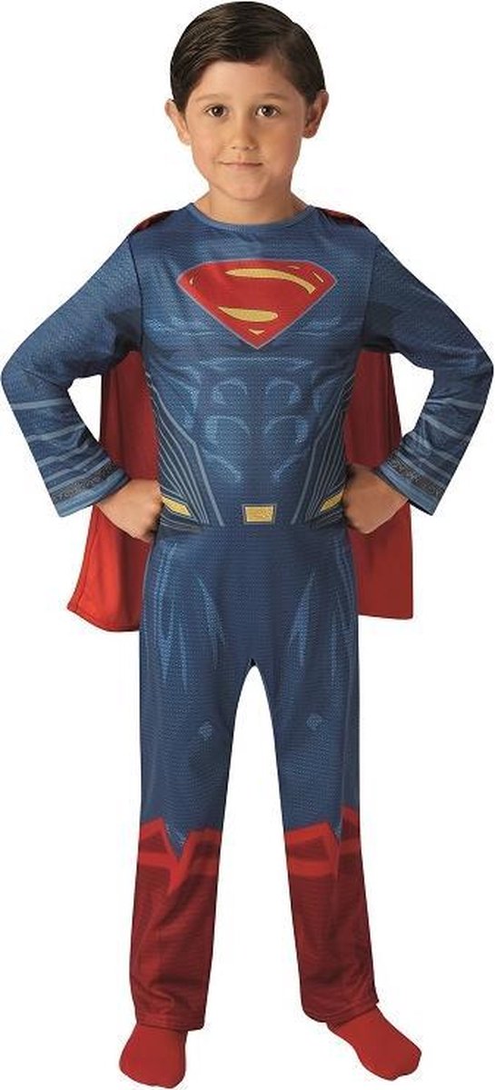 Superman Kinder Kostuum- Justice League Classic - Maat: L - Leeftijd 7-8 Jaar- 3640811-L