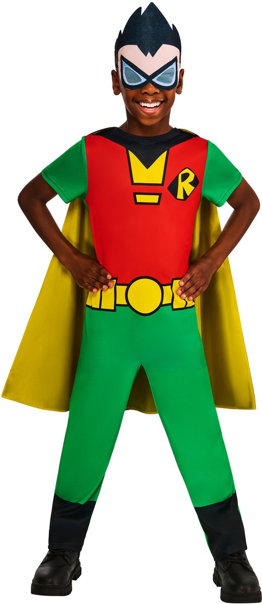 Teen Titans Go Robin Kinderkostuum -   - Maat 5-6 Jaar