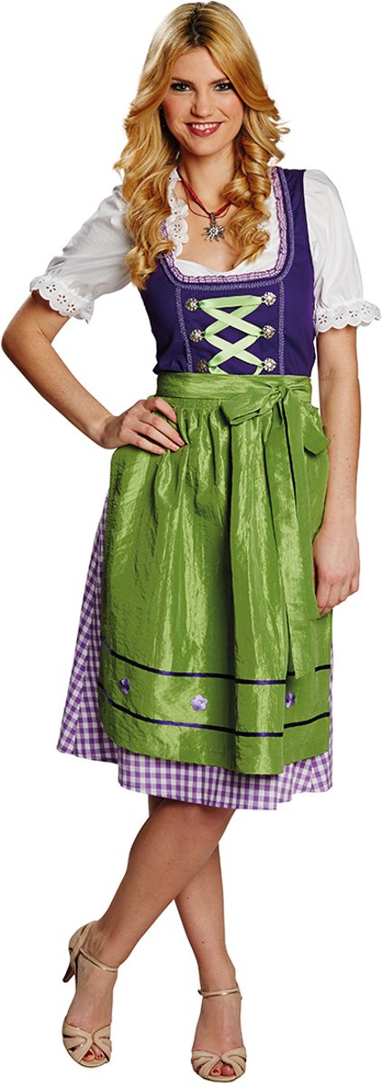 Tiroler Dirndl paars groen