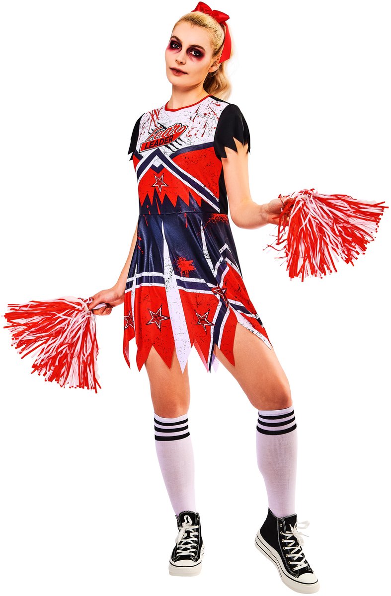 Zombie Cheerleader Volwassenenkostuum -   - Maat L
