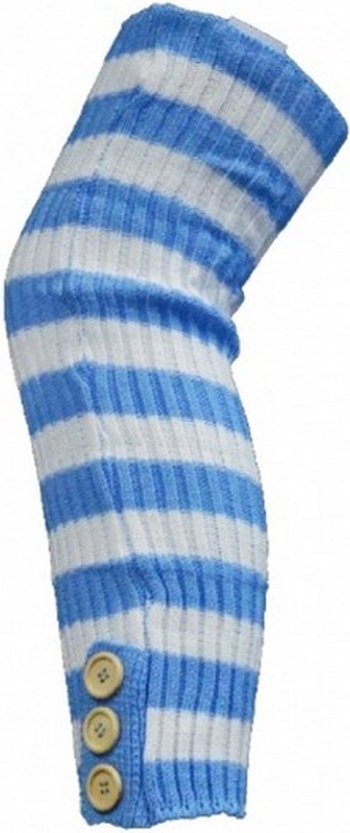 beenwarmers unisex one size blauw/wit